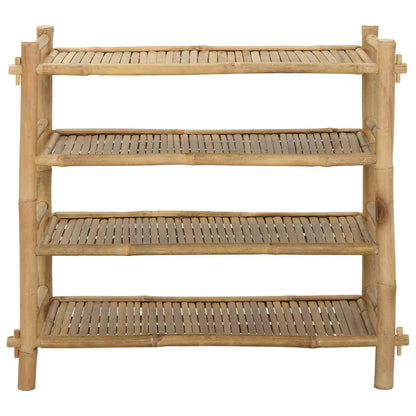 Shoe Rack with Shelf Natural 4-tier Bamboo