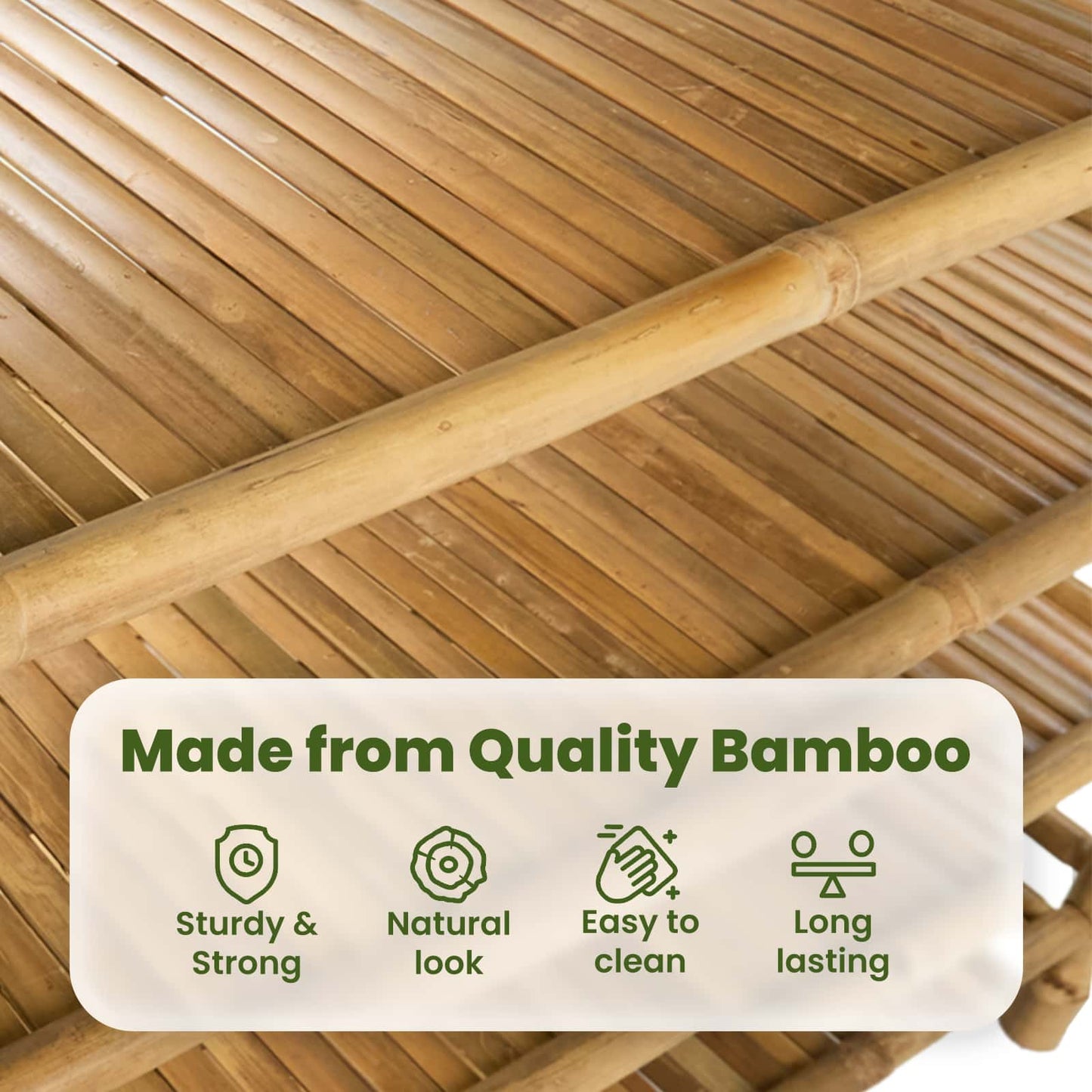 Shoe Rack with Shelf Natural 6-tier Bamboo