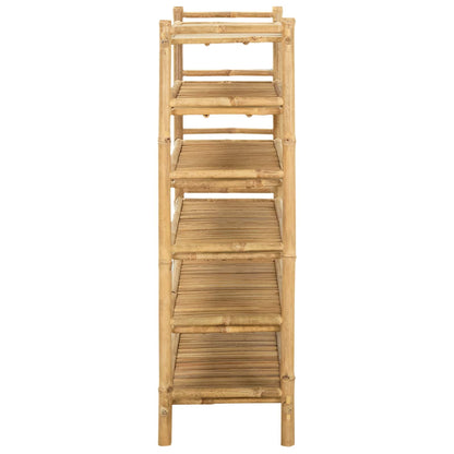 Shoe Rack with Shelf Natural 6-tier Bamboo