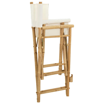 Folding Director's Chair 2 pcs Natural Bamboo