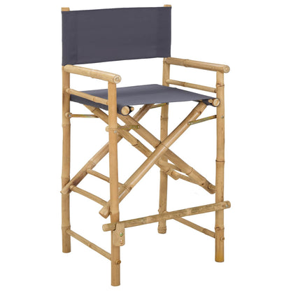 Folding Director's Chair 2 pcs Natural Bamboo