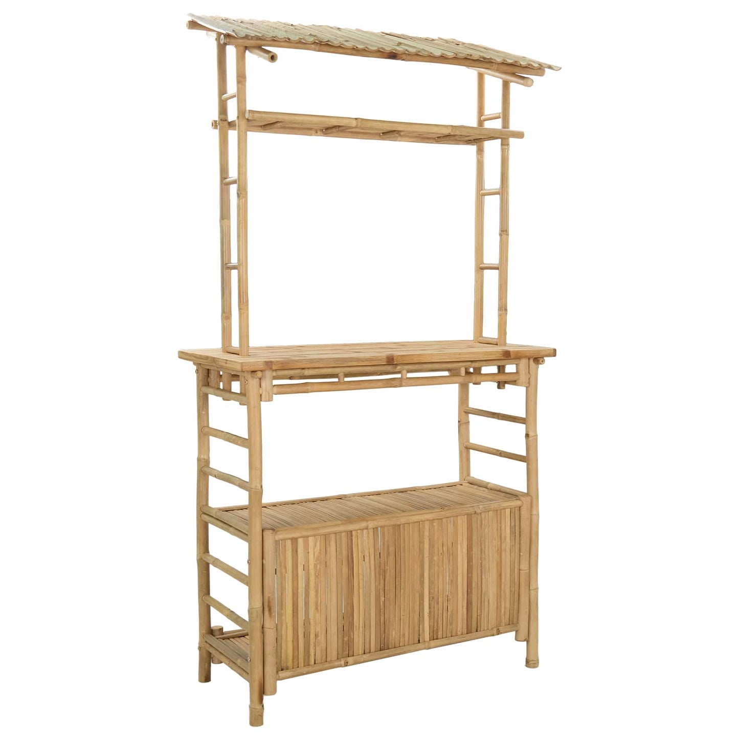 Outdoor Bar Table Natural 110 x 50 x 210 cm Bamboo