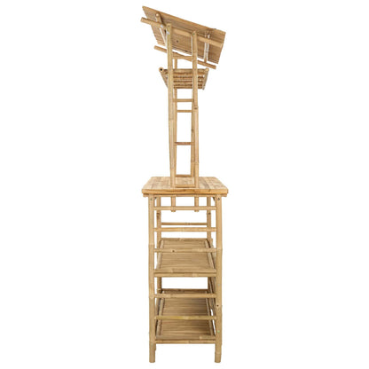 Outdoor Bar Table Natural 110 x 50 x 210 cm Bamboo