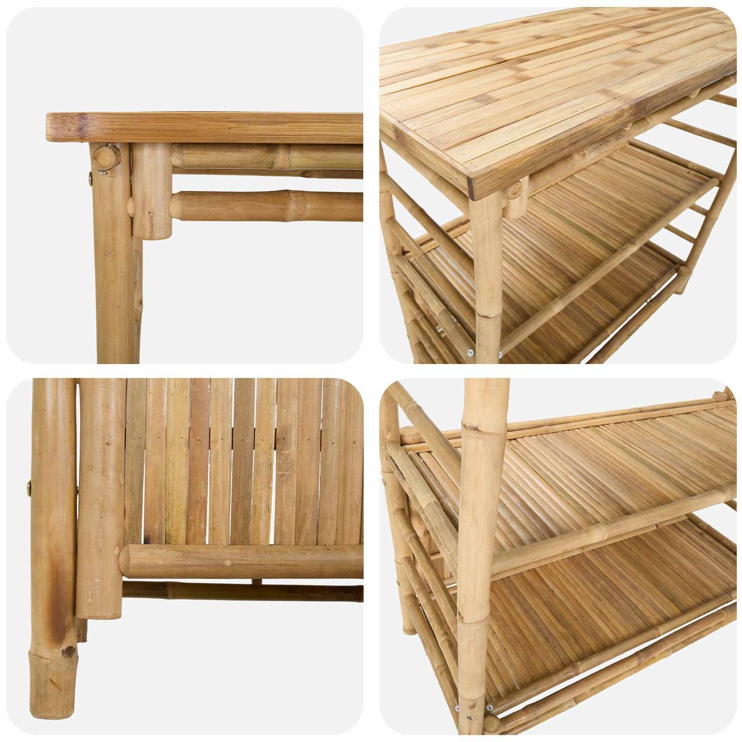 Outdoor Bar Table Natural 110 x 50 x 105 cm Bamboo