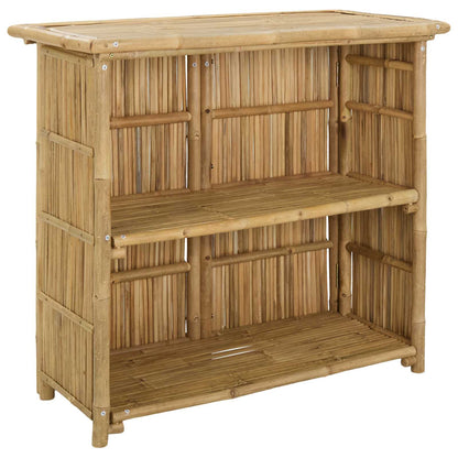 Outdoor Bar Table Natural 115 x 55 x 105 cm Bamboo