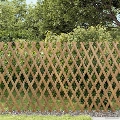Expandable Trellis Fence 2 pcs Light Brown 100 x 105 cm Bamboo