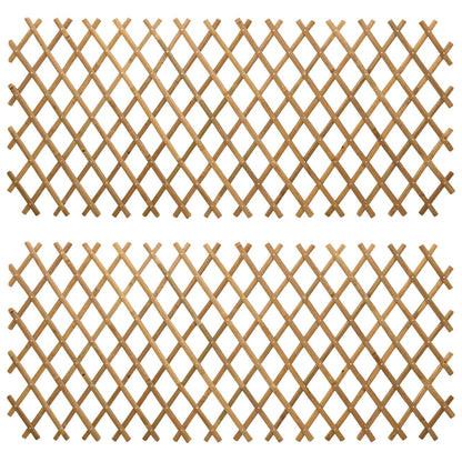 Expandable Trellis Fence 2 pcs Light Brown 100 x 105 cm Bamboo
