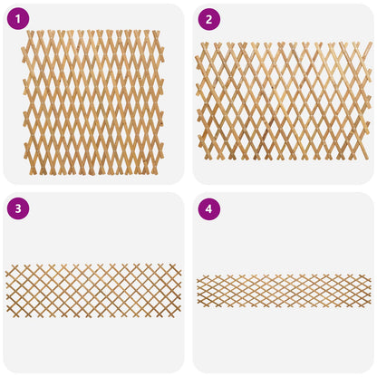 Expandable Trellis Fence 2 pcs Light Brown 100 x 105 cm Bamboo