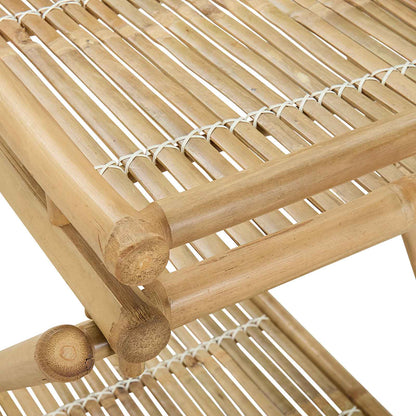 Tea Trolley with wheels Natural 79 x 67.5 x 84 cm Bamboo