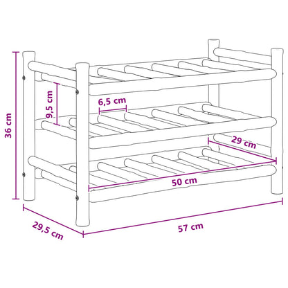 Wine Rack Natural 57 x 29.5 x 36 cm Bamboo