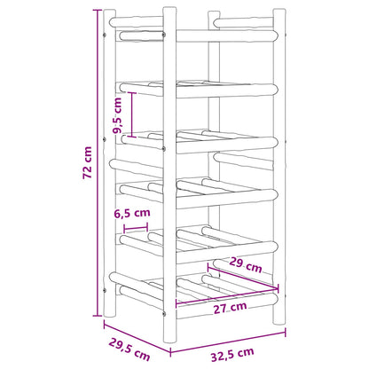 Wine Rack Natural 32.5 x 29.5 x 72 cm Bamboo