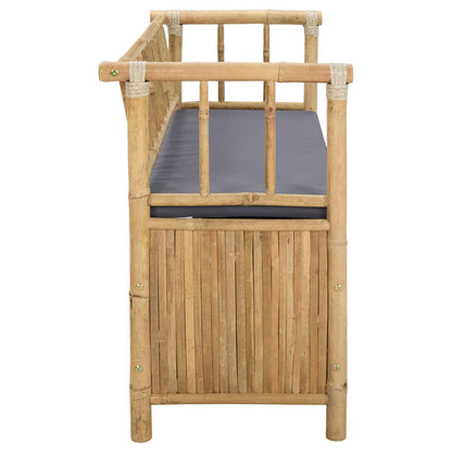 Garden Storage Bench 110 x 47 x 80 cm Bamboo Natural