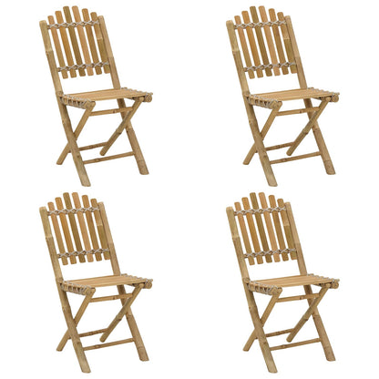 Garden Chair 4 pcs Natural Bamboo