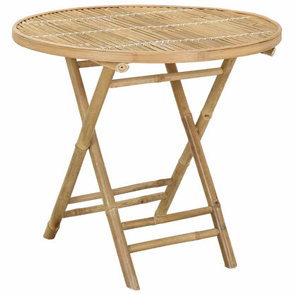 Garden Table Natural 80 x 70 cm Bamboo
