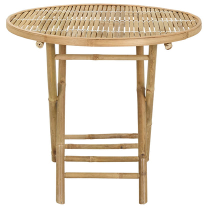 Garden Table Natural 80 x 70 cm Bamboo