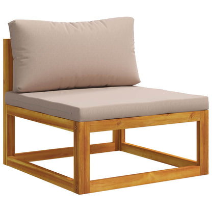 Sofa Set 7 pcs Natural Solid Acacia Wood
