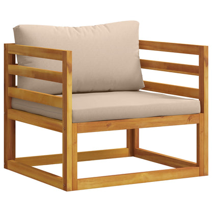5 Piece Garden Lounge Set Modular Natural Solid Acacia Wood