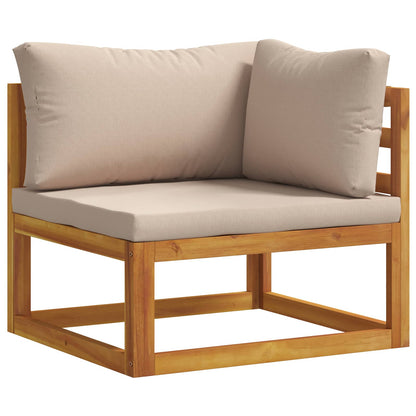 5 Piece Garden Lounge Set Modular Natural Solid Acacia Wood
