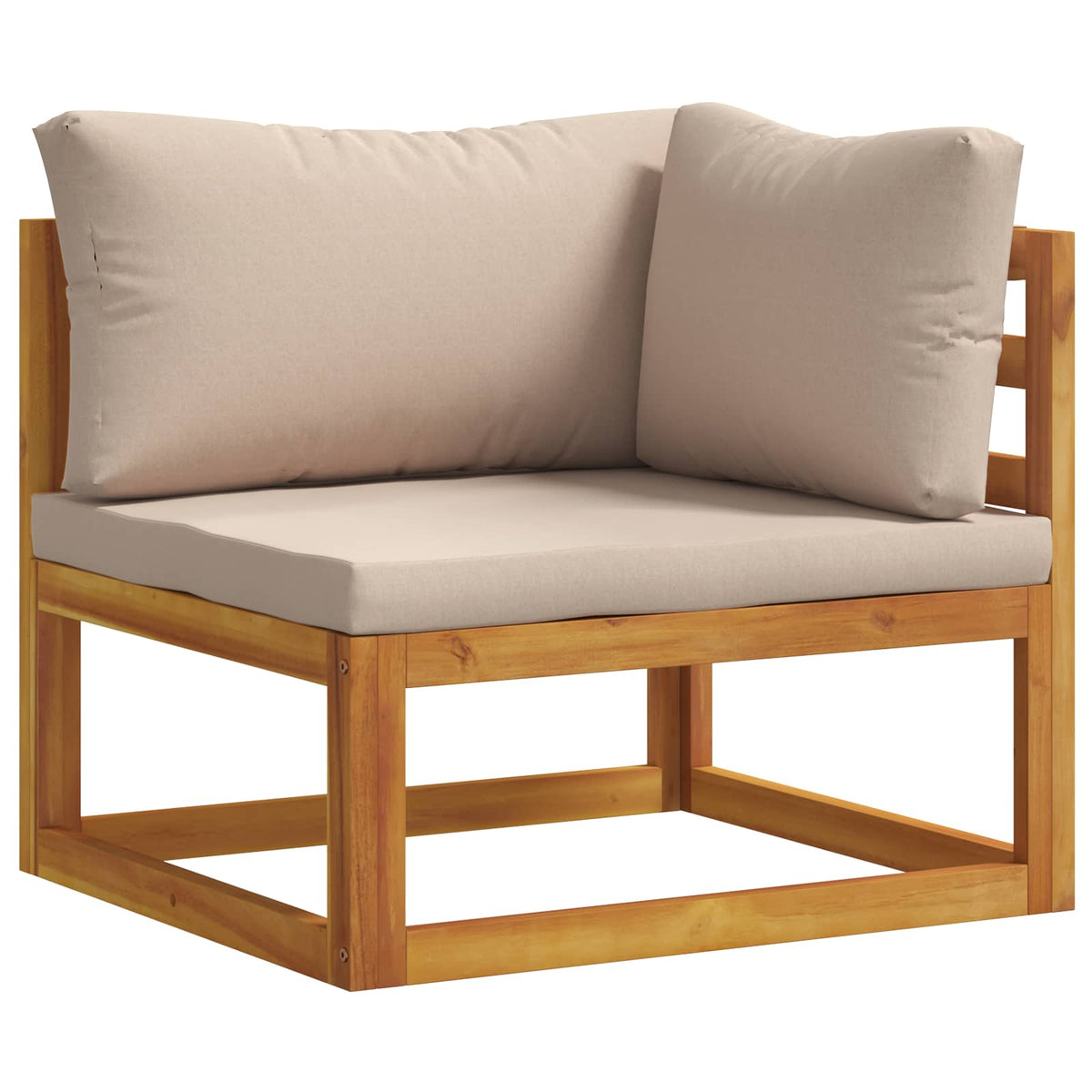 5 Piece Garden Lounge Set Modular Natural Solid Acacia Wood