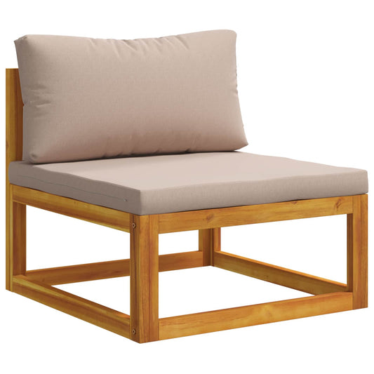 Sofa Set 4 pcs Natural Solid Acacia Wood