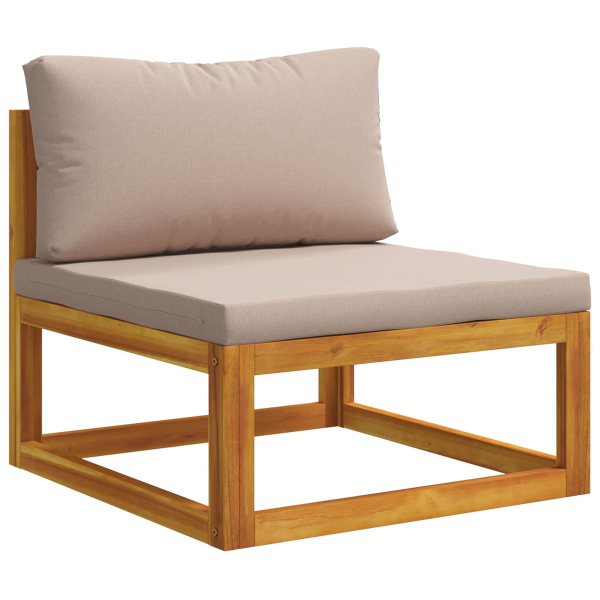 Sofa Set 4 pcs Natural Solid Acacia Wood