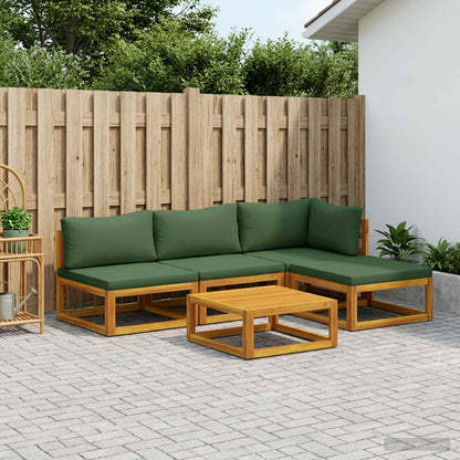 Sofa Set 5 pcs Natural Solid Acacia Wood