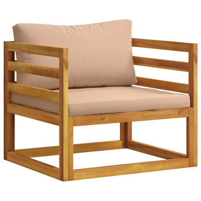 5 Piece Garden Lounge Set Modular Natural Solid Acacia Wood