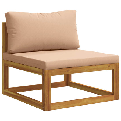 Sofa Set 6 pcs Natural Solid Acacia Wood