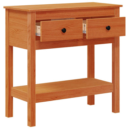 Console Table Wax Brown 75 x 35 x 75 cm Soild Pine Wood