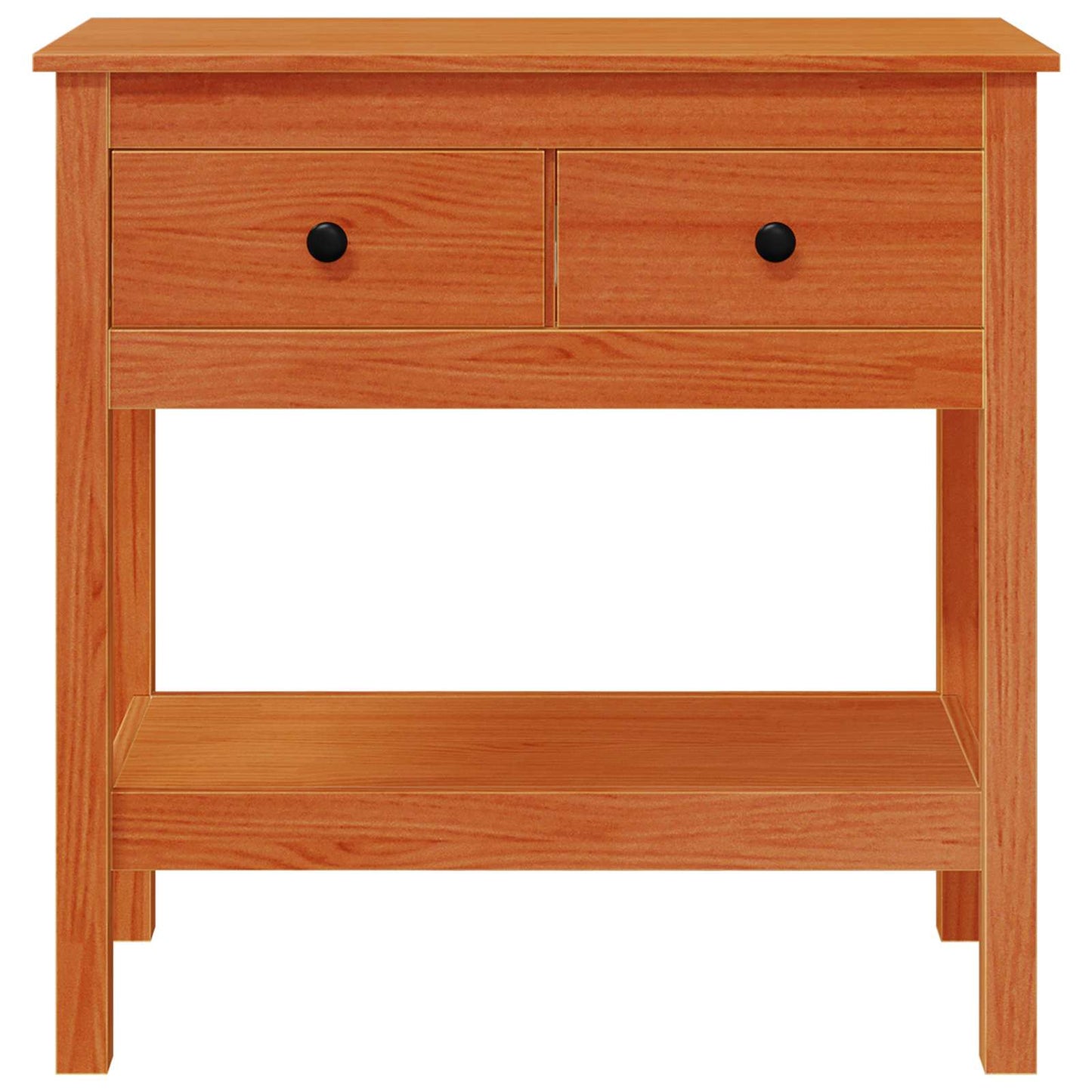 Console Table Wax Brown 75 x 35 x 75 cm Soild Pine Wood