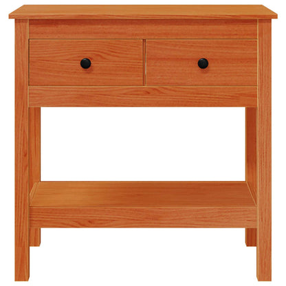 Console Table Wax Brown 75 x 35 x 75 cm Soild Pine Wood