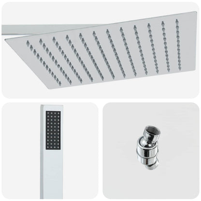 Concealed Shower System (Square) Silver Stainless Steel 201