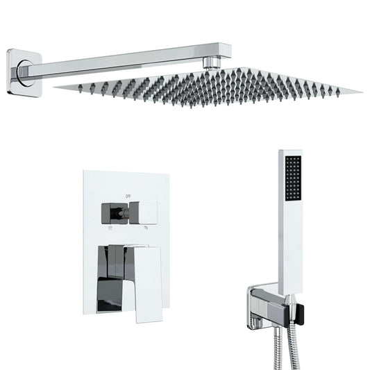 Concealed Shower System (Square) Silver Stainless Steel 201