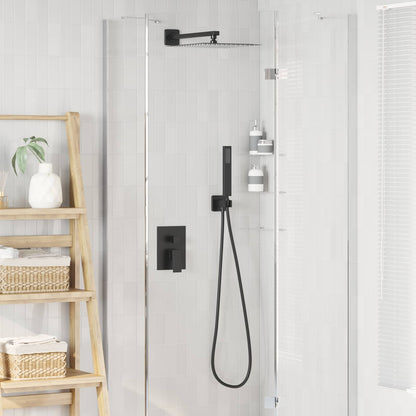 Concealed Shower System (Square) Black Stainless Steel 201