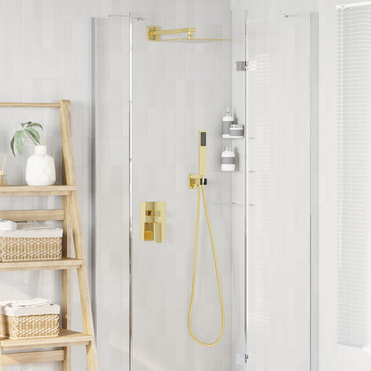 Concealed Shower System (Square) Gold Stainless Steel 201