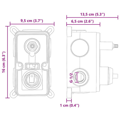Concealed Shower System (Round) Silver Stainless Steel 201