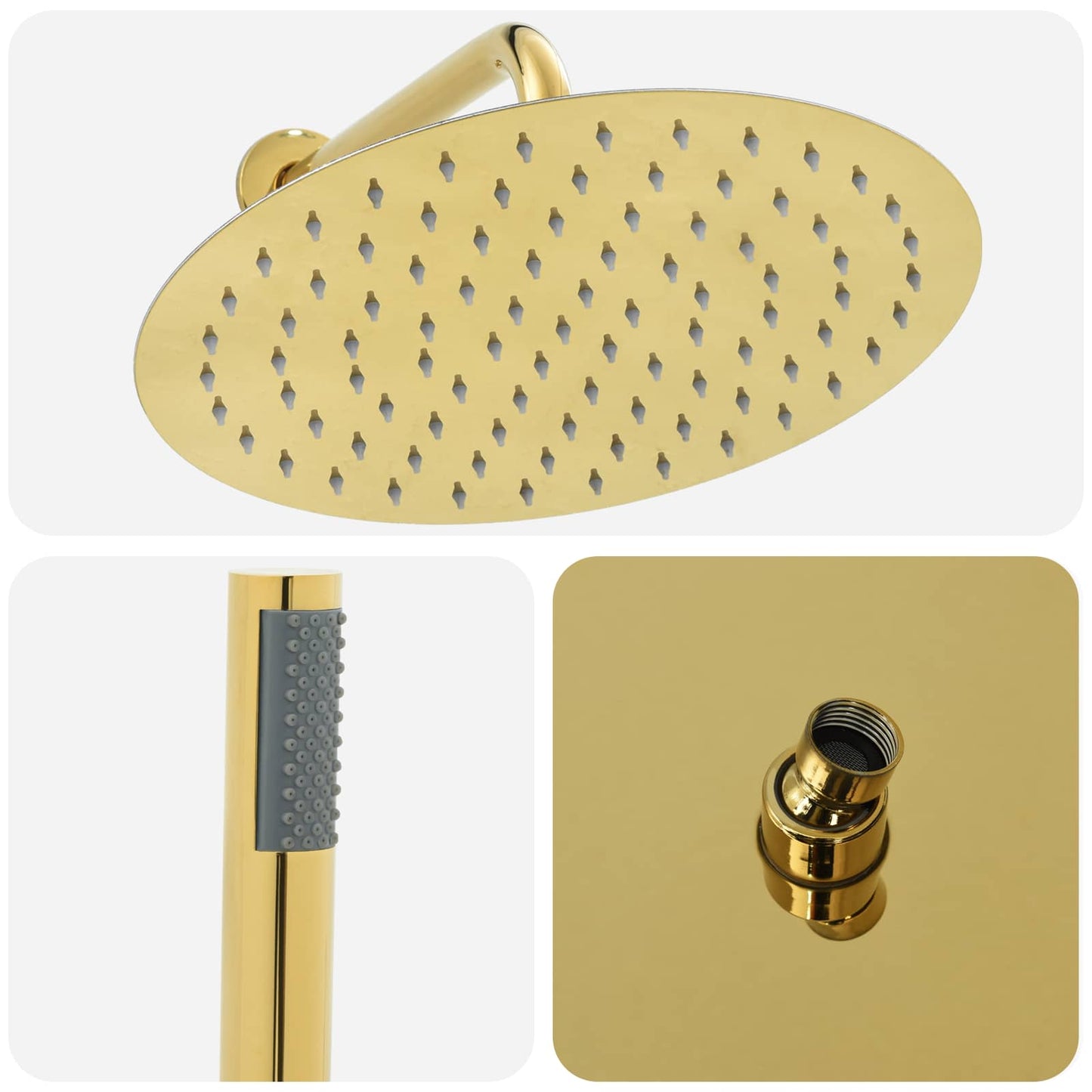 Concealed Shower System (Round) Gold Stainless Steel 201