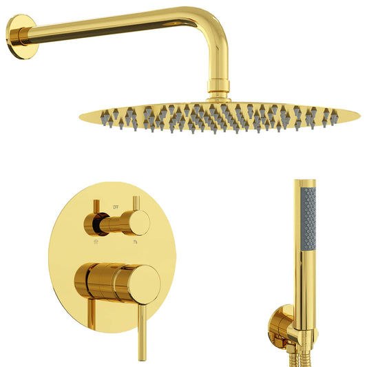 Concealed Shower System (Round) Gold Stainless Steel 201