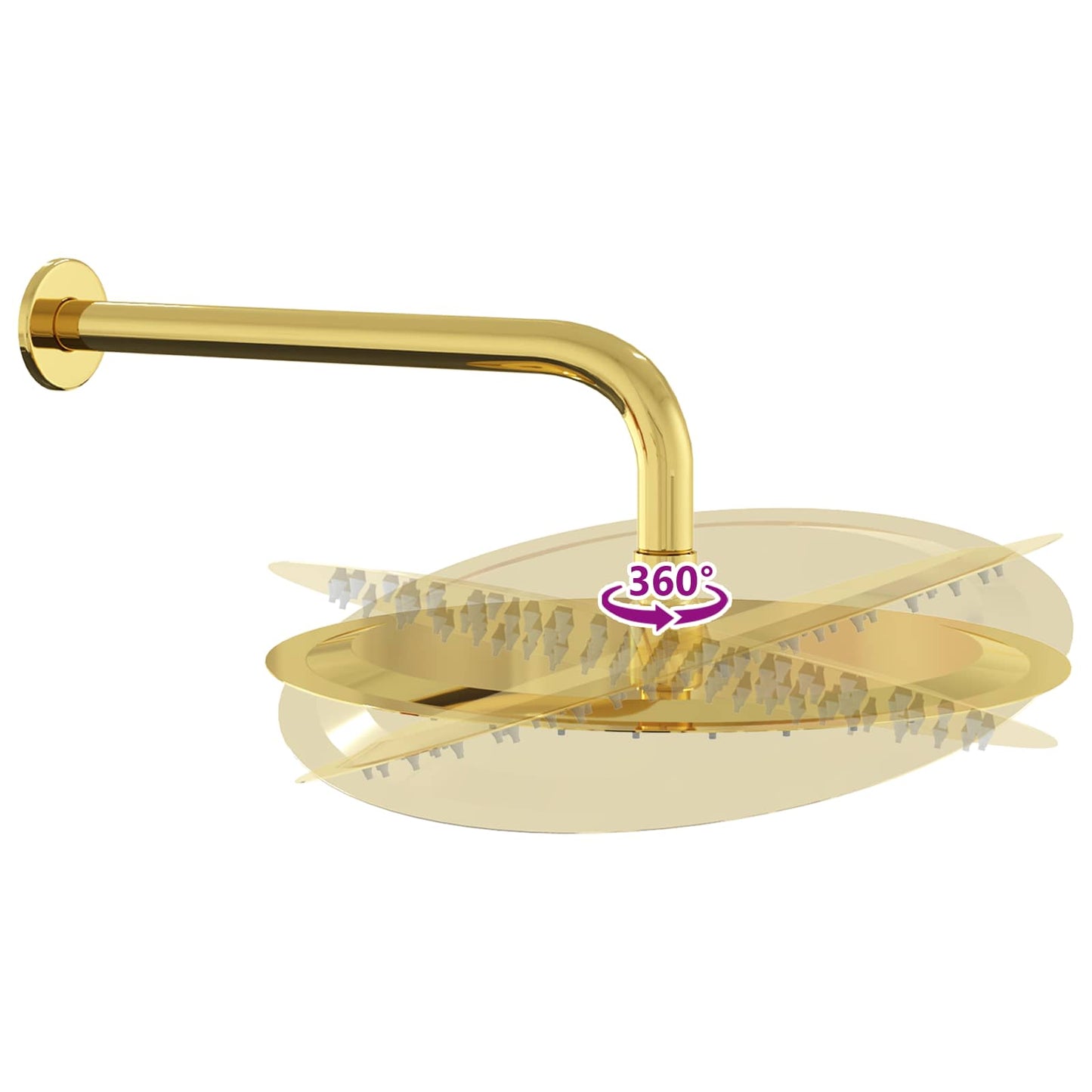 Concealed Shower System (Round) Gold Stainless Steel 201