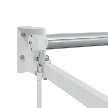 Manual Retractable Awning Frame White 3.5 x 2 m Aluminium