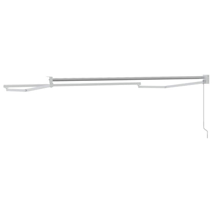Manual Retractable Awning Frame White 3.5 x 2 m Aluminium