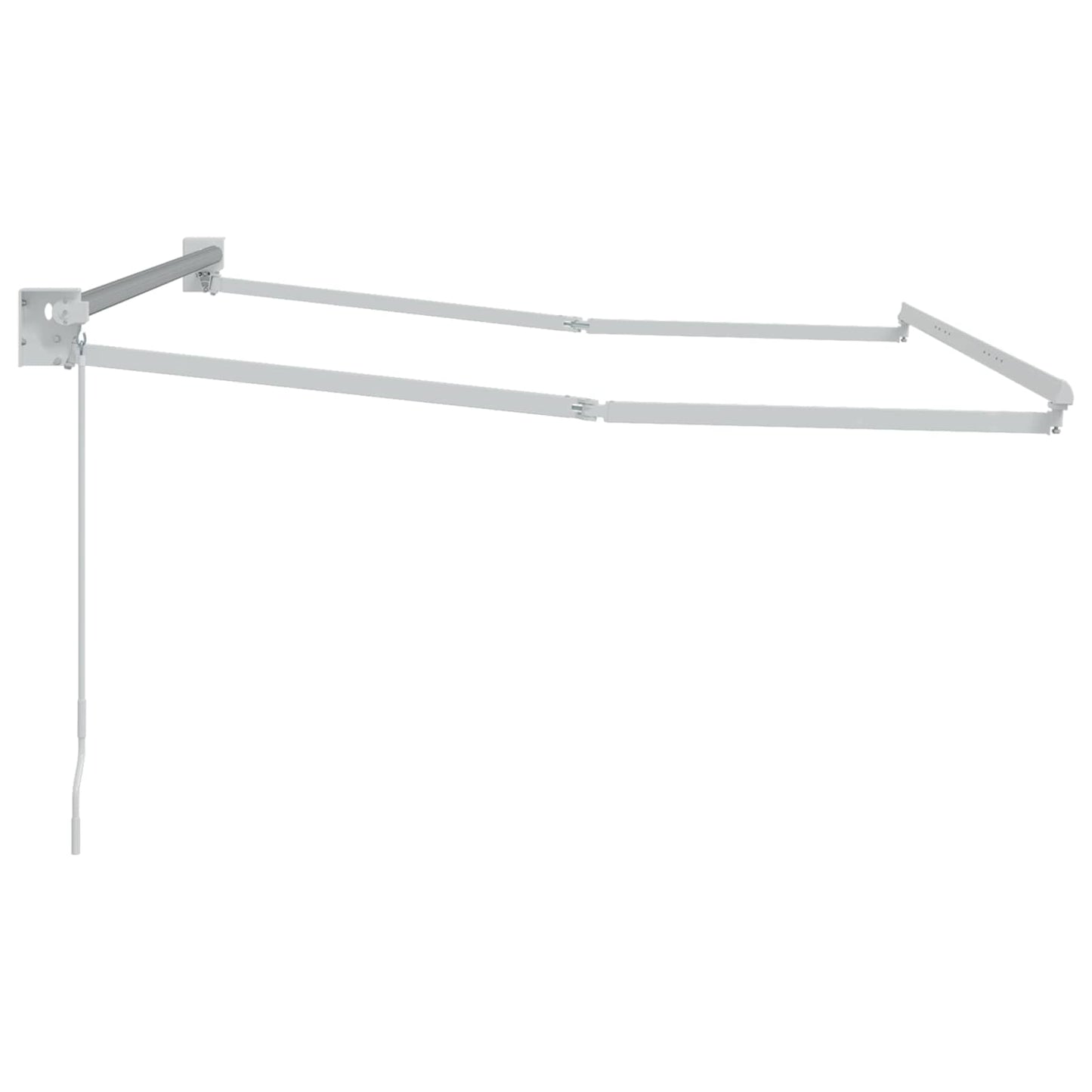 Manual Retractable Awning Frame White 3.5 x 2 m Aluminium