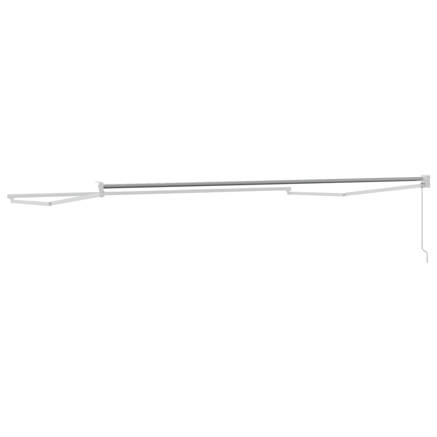 Manual Retractable Awning Frame White 4 x 2 m Aluminium