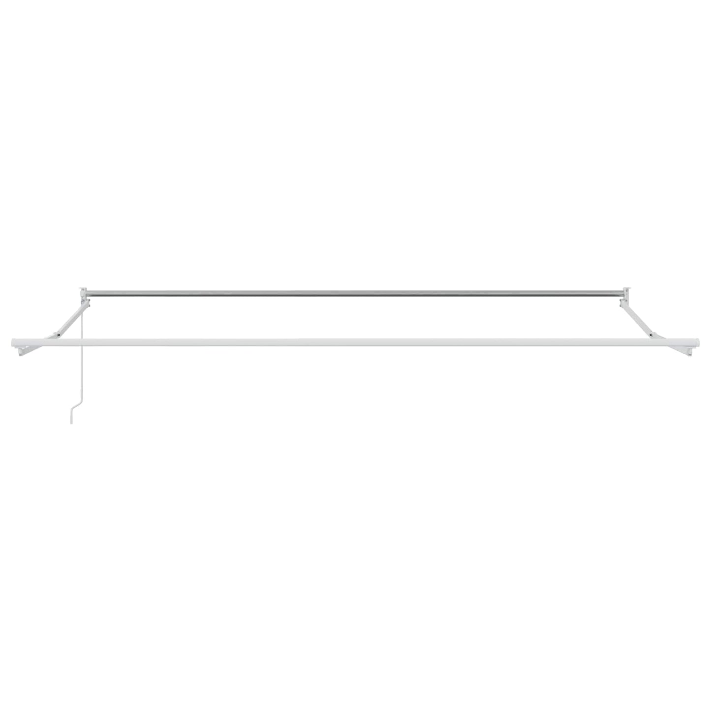 Manual Retractable Awning Frame White 4 x 2 m Aluminium