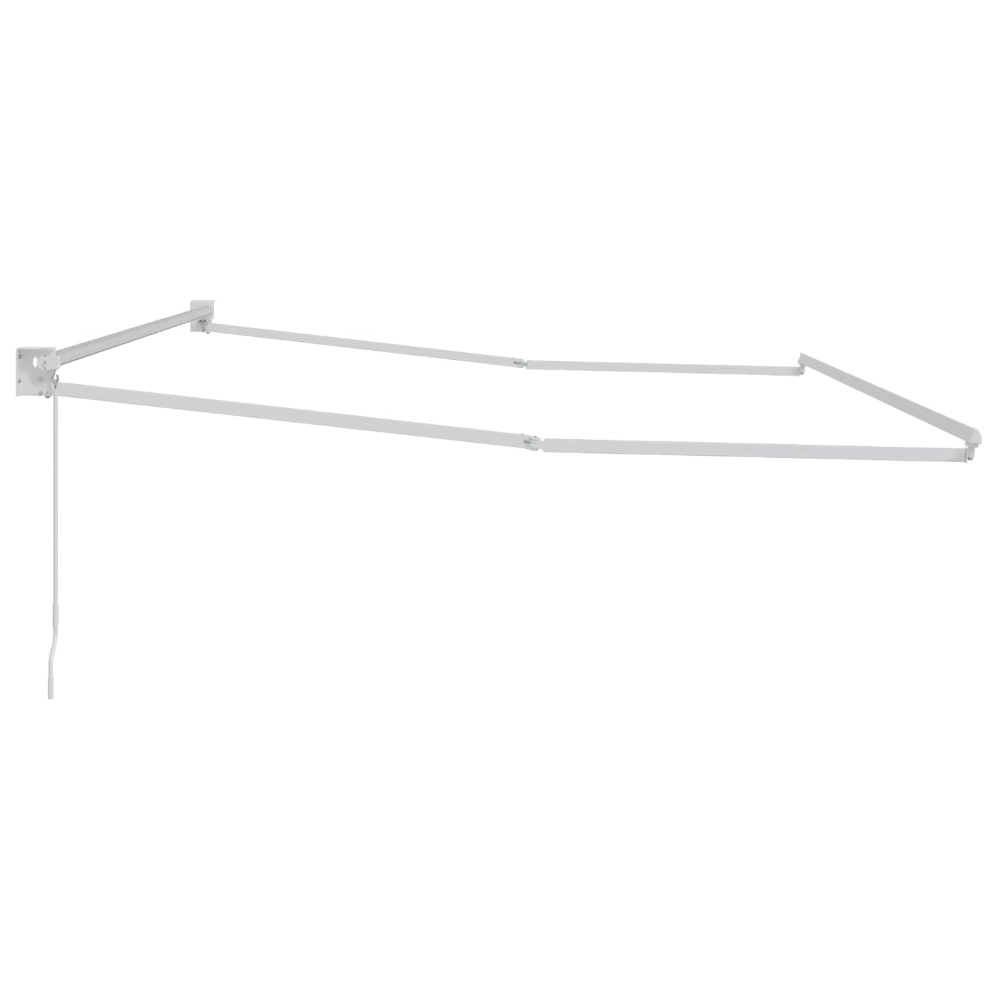 Manual Retractable Awning Frame White 4 x 2 m Aluminium