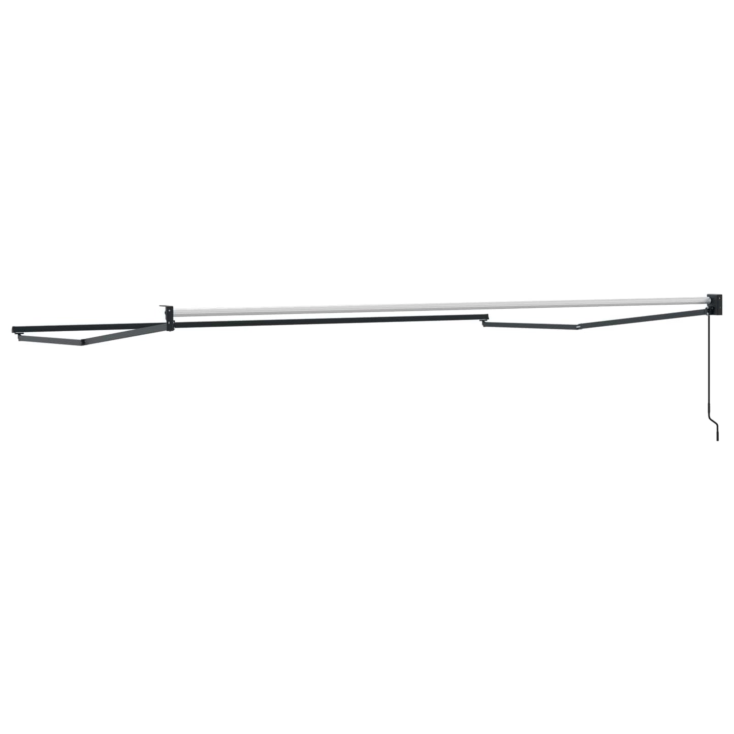 Manual Retractable Awning Frame Anthracite 4 x 2 m Aluminium