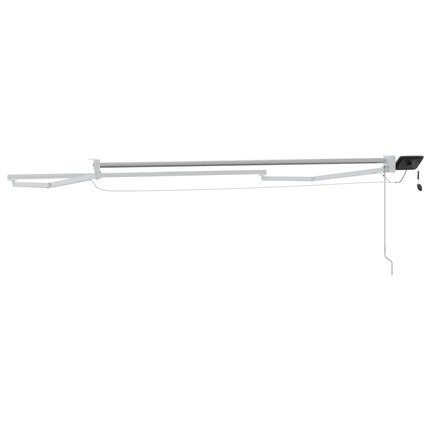 Electric Retractable Awning Frame White 3.5 x 2.5 m Aluminium