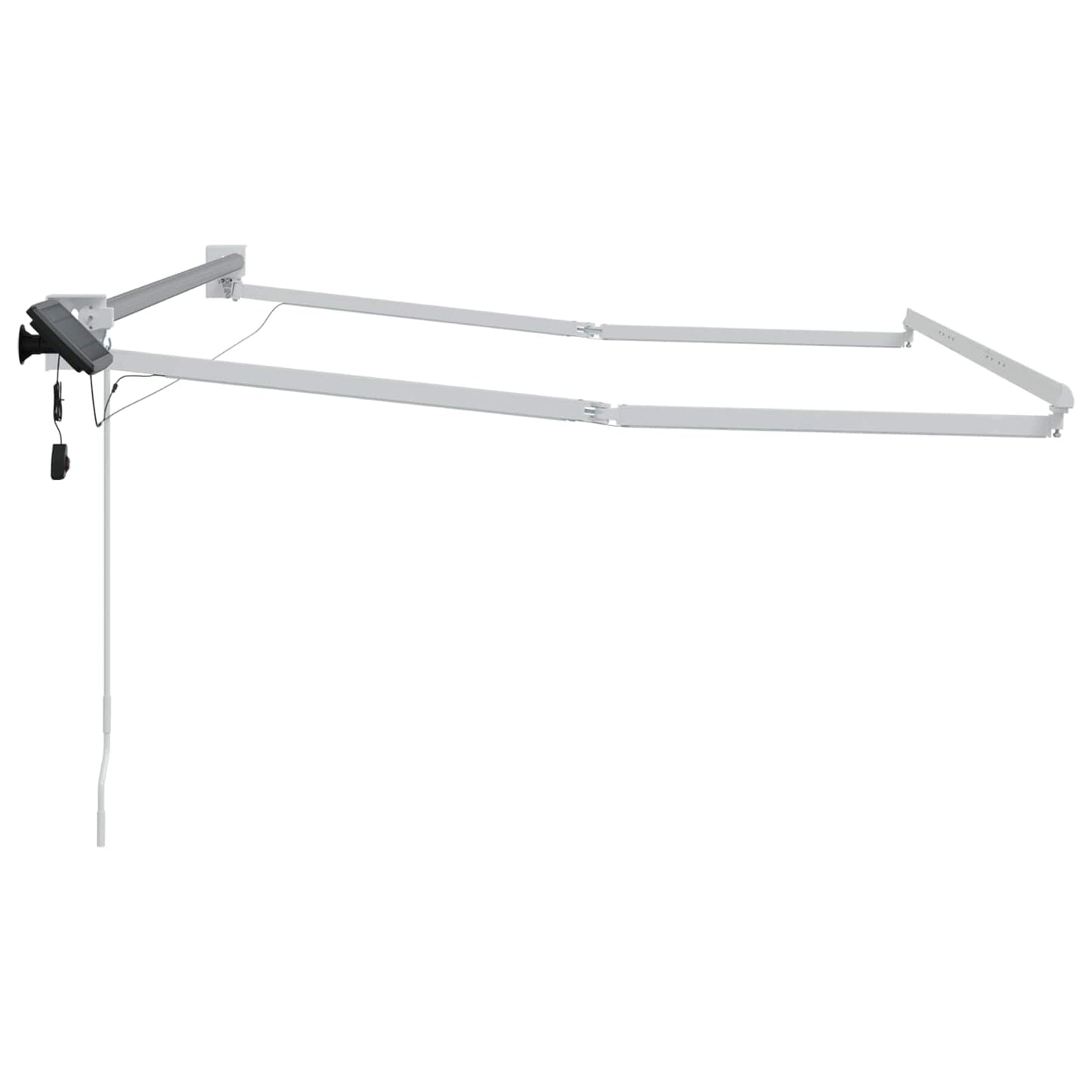 Electric Retractable Awning Frame White 3.5 x 2.5 m Aluminium