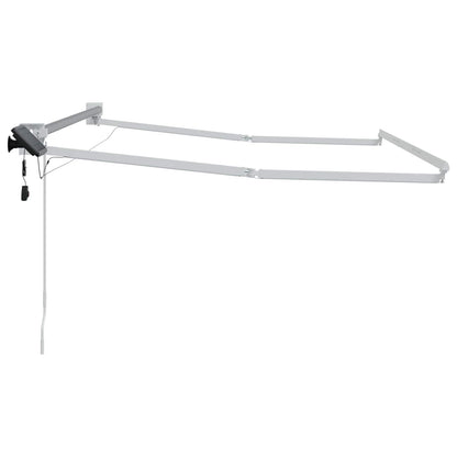 Electric Retractable Awning Frame White 3.5 x 2.5 m Aluminium