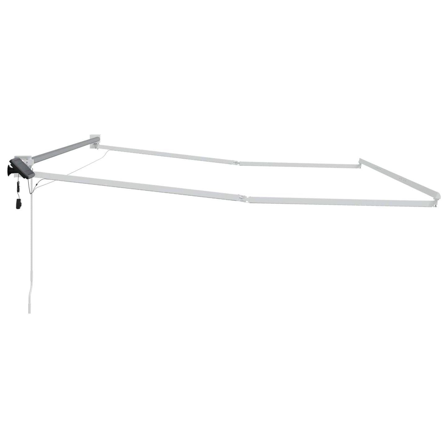 Electric Retractable Awning Frame White 4.5 x 3 m Aluminium